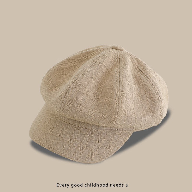 Otoño y invierno nuevo ins gorra de octogono de lengua de pato coreana gorra de invierno para hombres y mujeres gorra de invierno de calabaza de aire universal