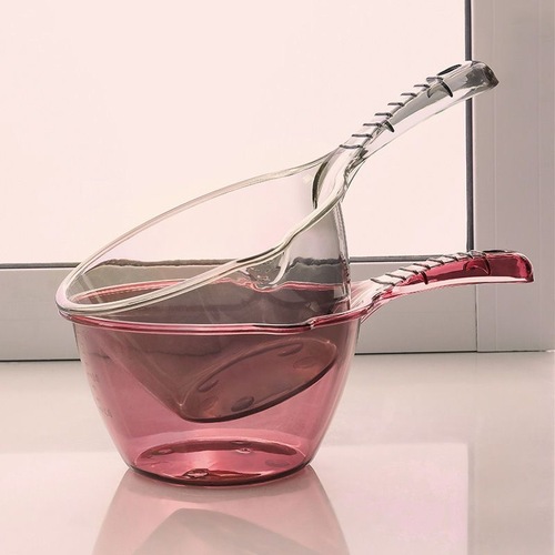 Household kitchen water ladle, thickened plastic water ladle, household long-handled water shell spoon, thickened children's hair washing water spoon