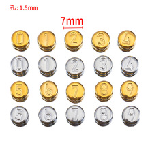 热销不锈钢7mm数字吊坠0-9创意手链项链饰品材料隔珠串珠保色