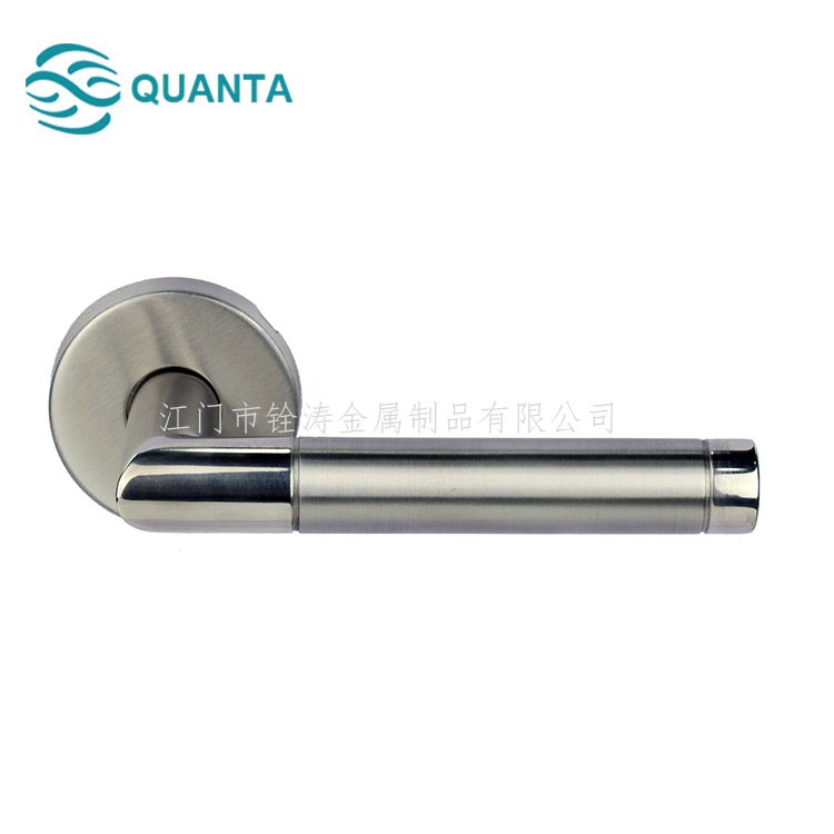 欧式304不锈钢门把手 酒店卧室住宅商用豪华木质门把手 工厂批发