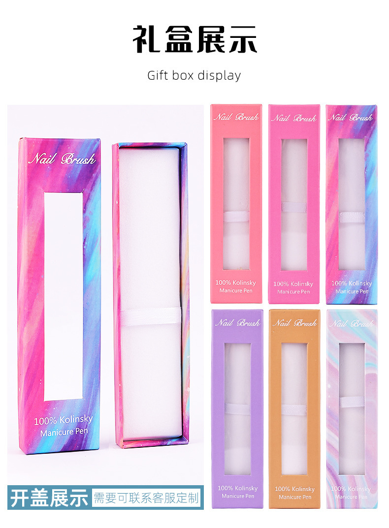 Transfronterizo nuevo siberiano puro visón clavo barra de madera redonda cabeza clavo pluma de cristal de la pluma Kolinsky tallado