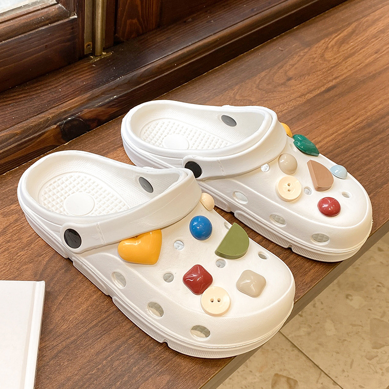 breathable fashionable cartoon casual cute universal Crocs-style…