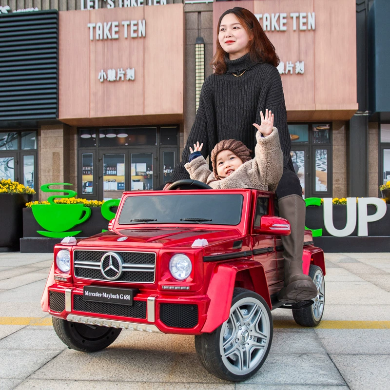 Детский электромобиль Mercedes G полный привод с пультом двуместный