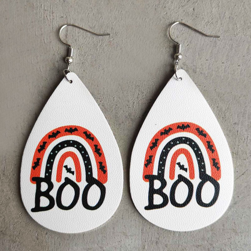 Gothic Ghost PU Leather Womenu0027S Earrings 1 Pair