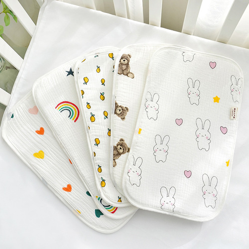 Newborn summer cloud pillow 3D three-dimensional mesh flat pillow Class A cotton gauze baby pillow crepe baby pillow