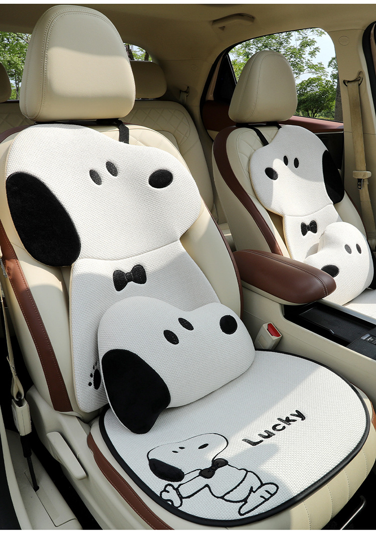 Car seat cushion for all seasons, cute cartoon internet-famous seat cover, simple internet-famous car seat cover, single piece