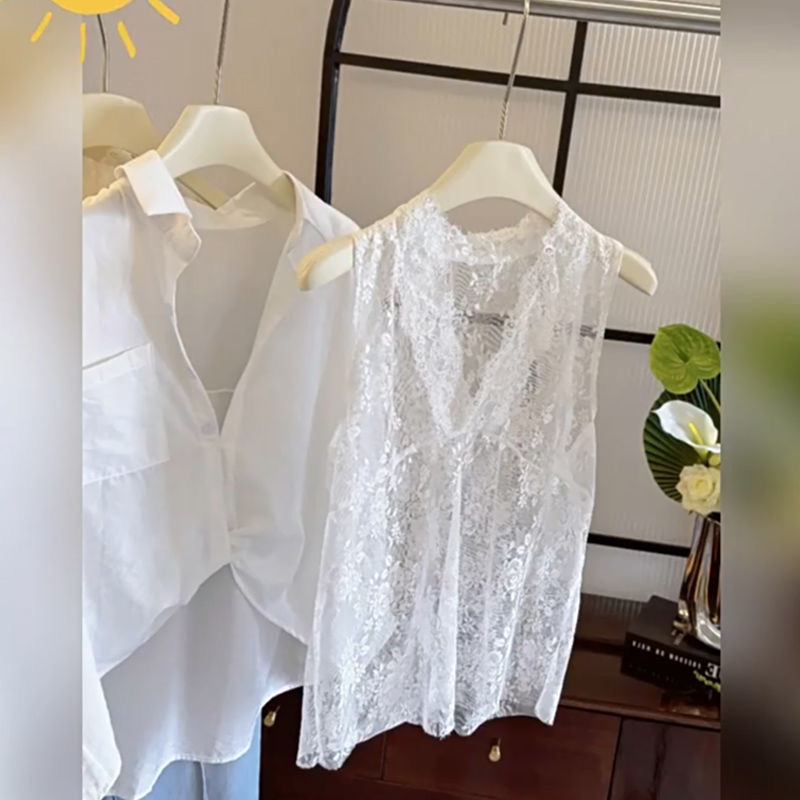 Weiße Bluse Mit Spitzenbesatz Für Damen Elegante Shirt-optik_voghion.com