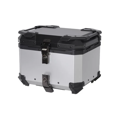 45L55Lmjw Supreme Edition Quick Release Motorcycle trunk - 45l02-flat-anodized-black-silver-hydrographic-film-supreme-edition
