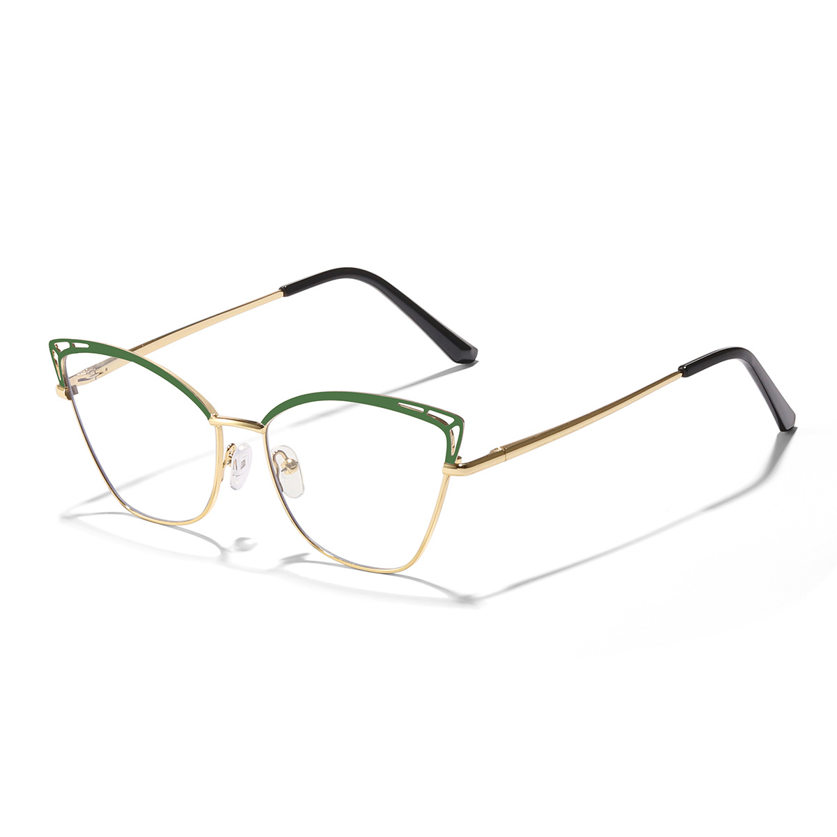Ojo de gato de metal gafas de Marco fino 2022 nuevas gafas marco de la moda de las mujeres Anti-Luz Azul puede coincidir con la miopía 7562