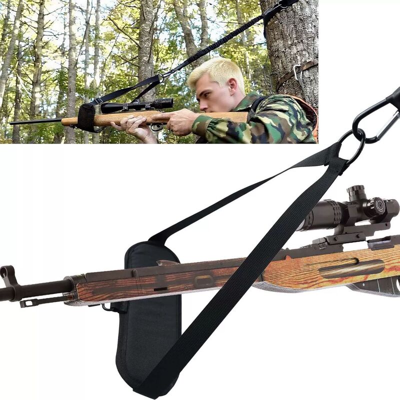 Adjustable Rifle Shooting Sling Tree Stand Gun Shooting Support Stand Gun Stock Tree Stand for Shooting and Hunting