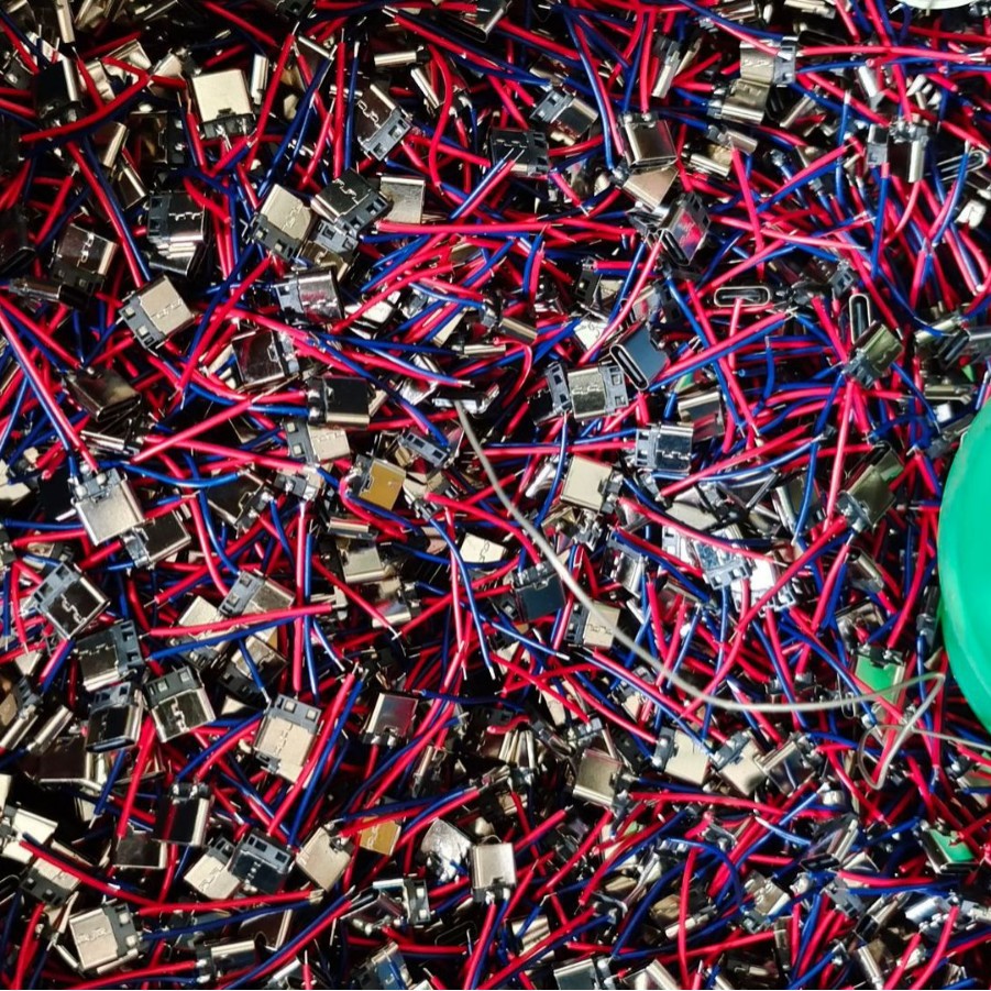 LED电路板灯珠焊线Micro2pin母座焊线加工电源线束耐压线缆