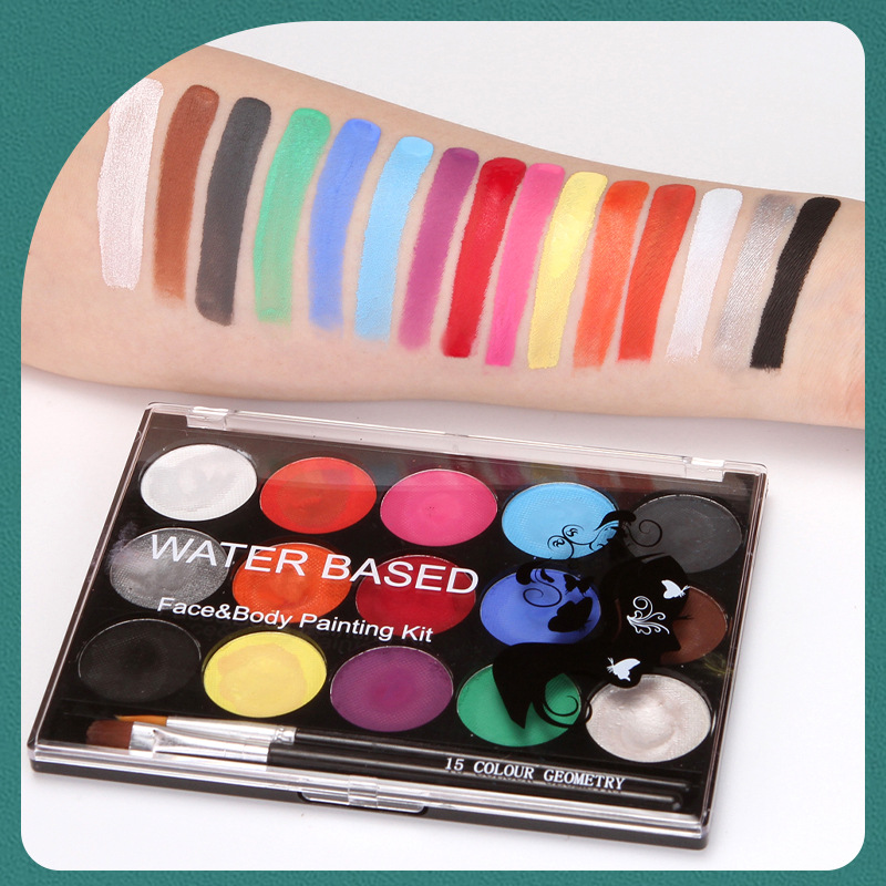 Hot-selling 15-color water-soluble pigment body painting paste Christmas face paint face painting water-based easy to clean