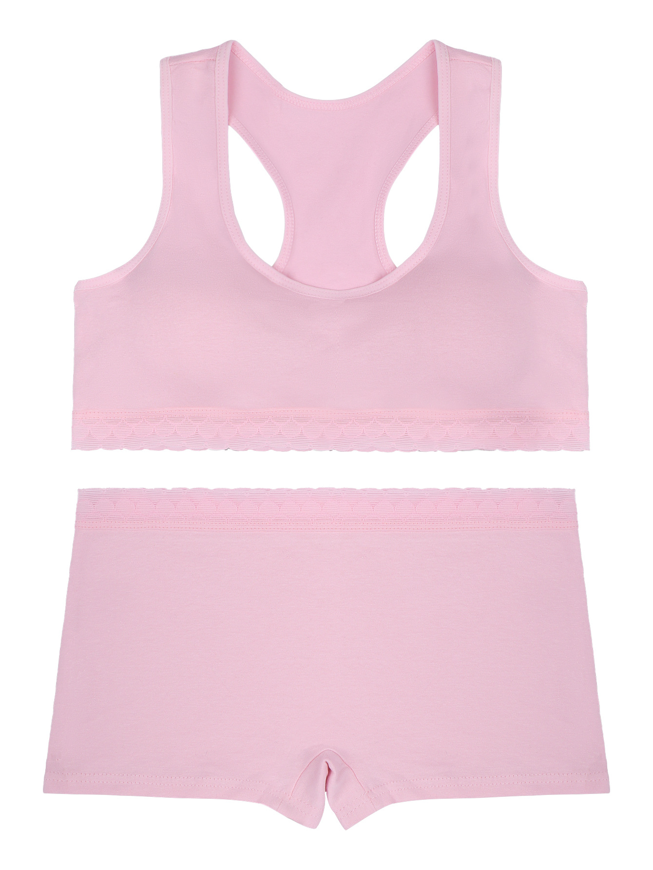 Sujetador deportivo para niñas sin anillo de acero, período de desarrollo cómodo de algodón, ropa interior de chaleco de encaje para niñas de 12-16 años