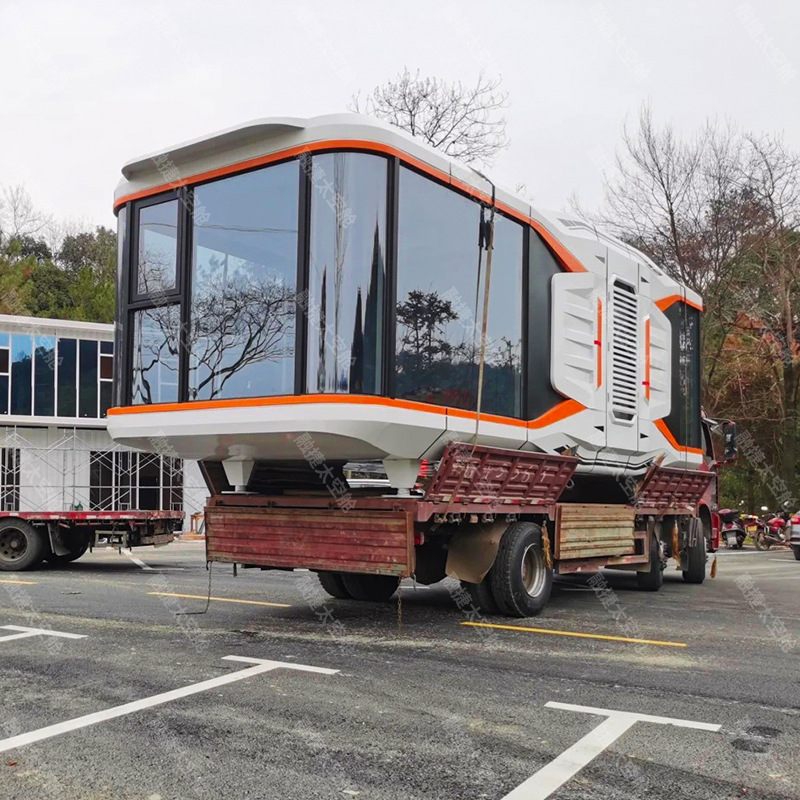 Rongjie nueva cápsula espacial de celebridades de Internet, casa móvil, casa de familia al aire libre, sala de cielo estrellado desmontable, fábrica de exportación de cabina de Apple