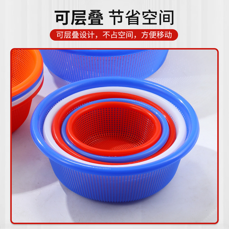 Cesta de drenaje redonda de cocina pequeña cesta de plástico caída gran filtro de agua lavar verduras cesta de frutas tamiz de arroz
