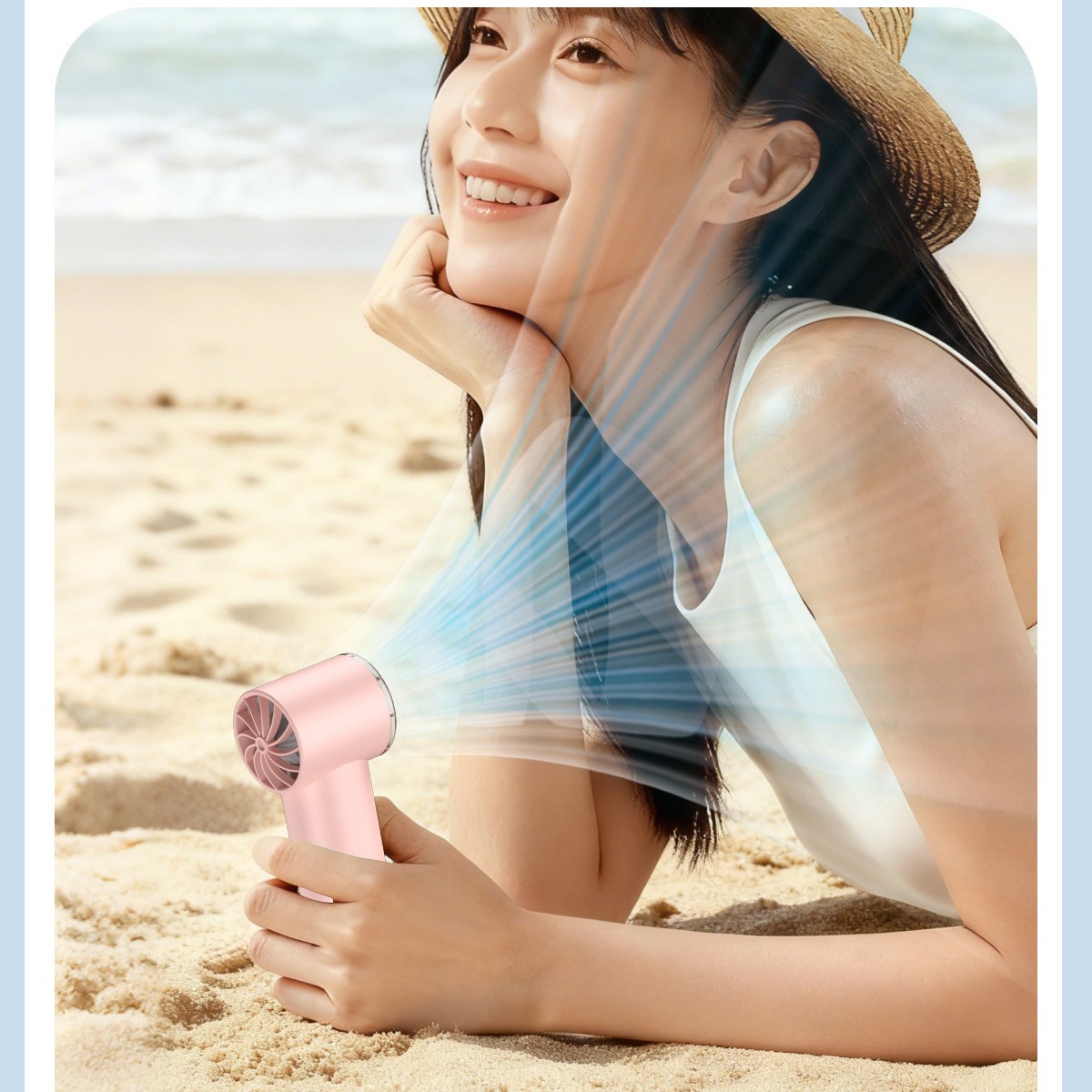 Nuevo producto T72 helado ventilador de color caramelo portátil de larga duración turbina violenta refrigeración de alta velocidad ventilador pequeño