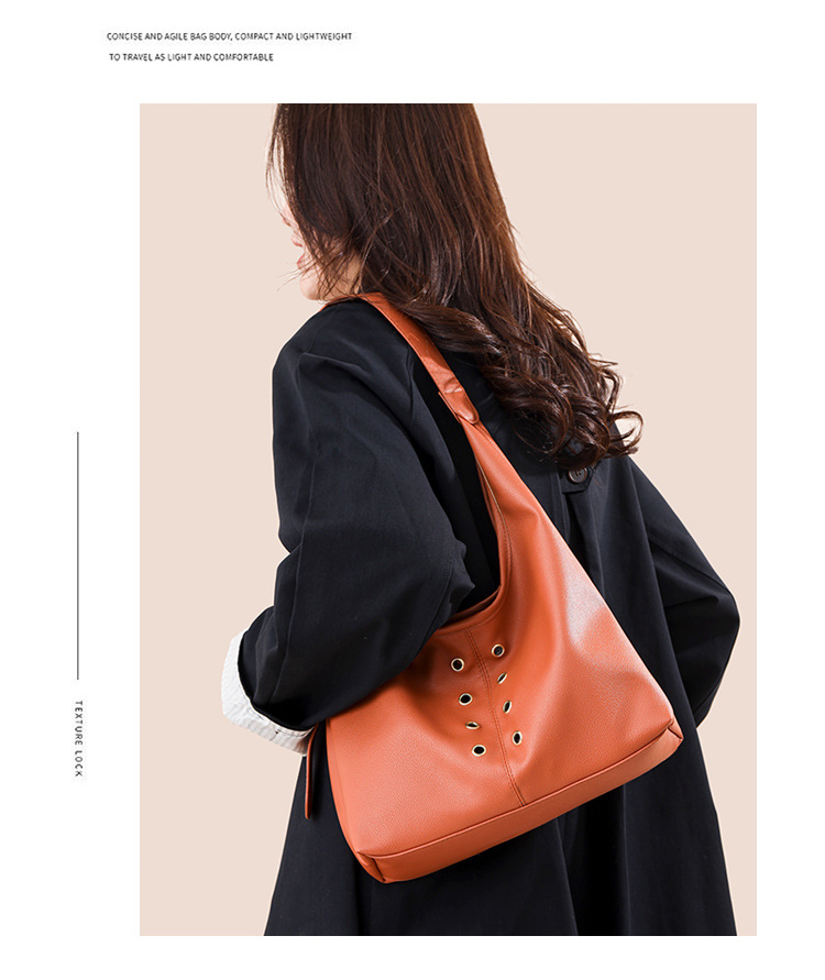 Women's Medium Pu Leather Solid Color Streetwear Zipper Tote Bag display picture 9