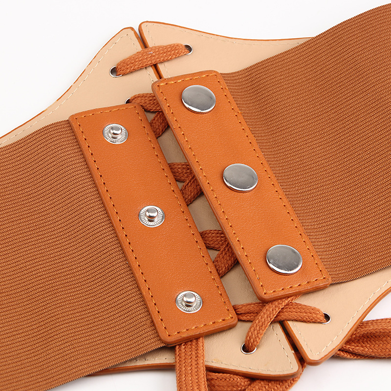 Cintura larga sottile da donna New Retro Palace, versatile cintura elastica elastica europea e americana_voghion.com