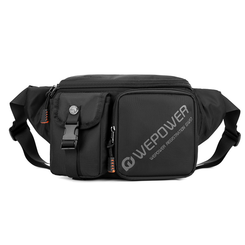 WEPOWER nuevo tipo de bolso de pecho de viaje para hombres, bolso de cintura simple y ligero, bolso de hombro a prueba de agua de moda.