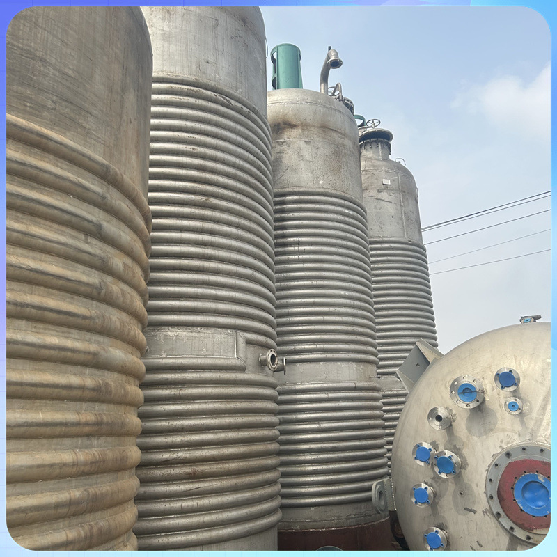 二手外盘管反应釜 密封不锈钢储罐  电加热反应釜 不锈钢食品储罐