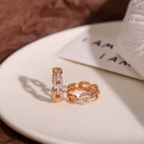 Sterling Silver Needle Niche Ear Cuffs 2026 New Fashion Exquisite Small Chain Earrings for Women with a High-End Feel and Zircon Inlays