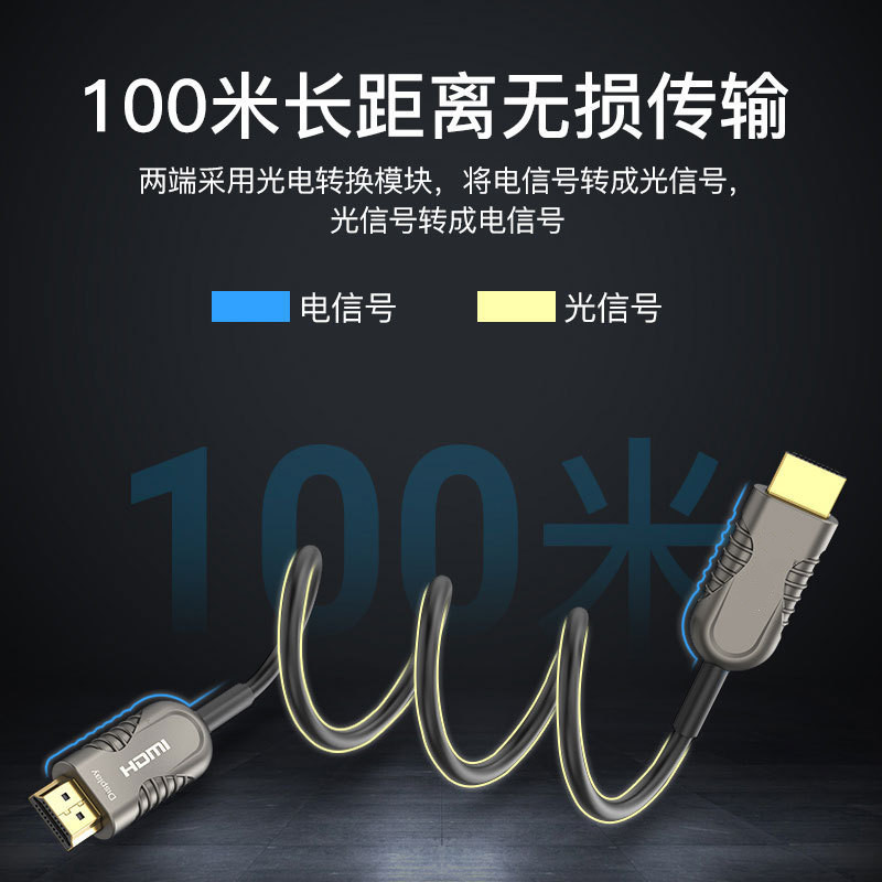hdmi2.1 cable de fibra óptica 8k cable de fibra óptica hdmi cable de ingeniería 60hz cable de fibra óptica hdmi cable de datos de alta definición image 3
