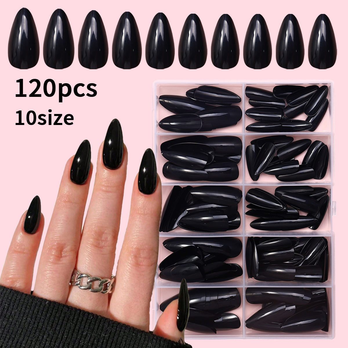 120 cajas de piezas de uñas de alta calidad, estilo de verano, uñas de color sólido, uñas de estilo puro, uñas de estilo puro