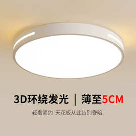 大厅新款主卧室灯led吸顶灯简约现代大气圆形阳台客厅房间灯具