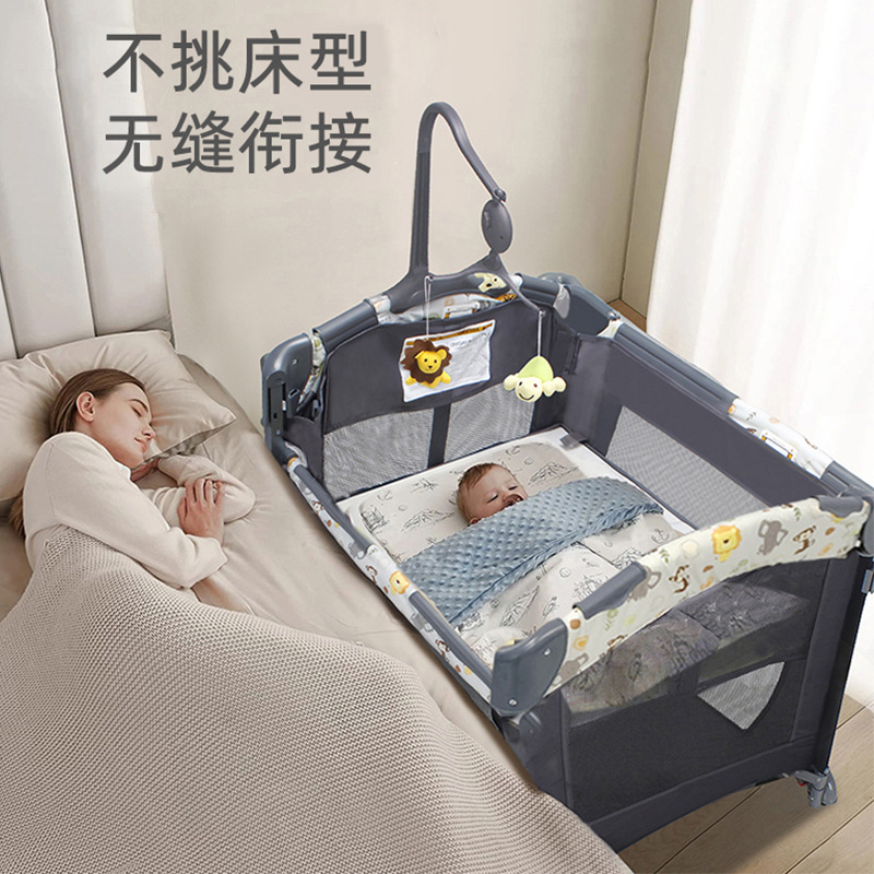 Cuna multifuncional transfronteriza, cama plegable para bebés, cama móvil con cambiador, cama especial para recién nacidos y niños pequeños
