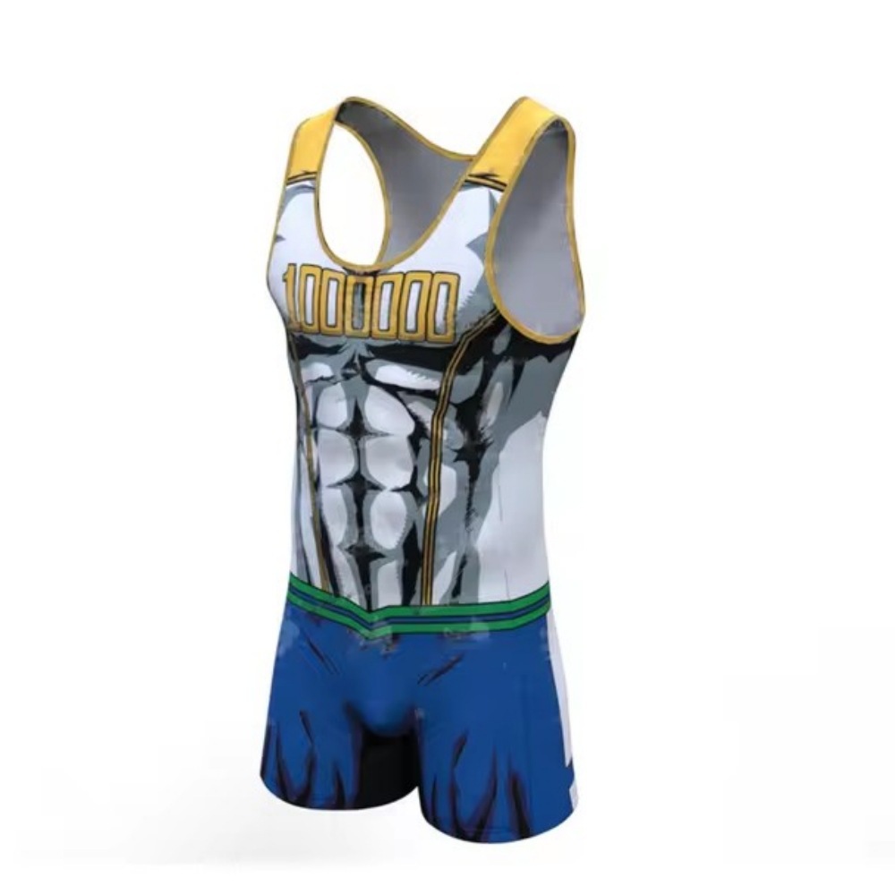 Summer New Tight-Fitting Sports Tight Compression Training Tops for Men Quick-Drying Breathable Anti-Wrinkle Wrestling Clothes for Macho Men