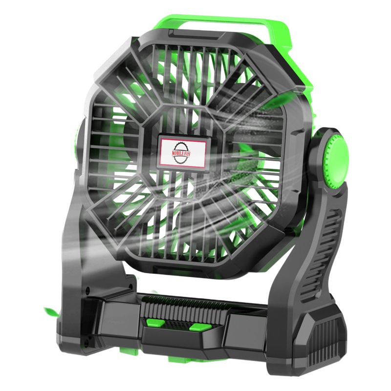 Lámpara Ventilador de Escritorio para Camping USB Recargable con Luz de Emergencia para Tienda de Campaña
