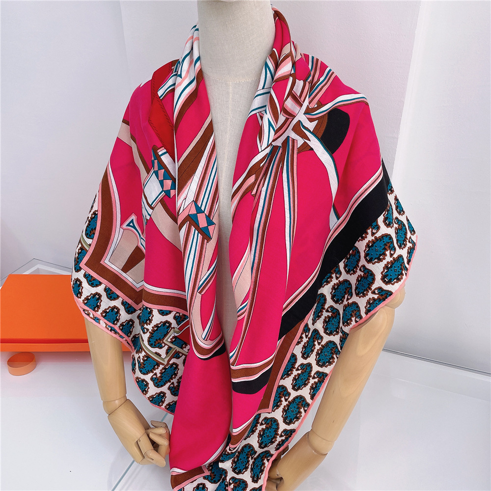 Women's Fashion Flower Imitation Cashmere Printing Shawls display picture 32