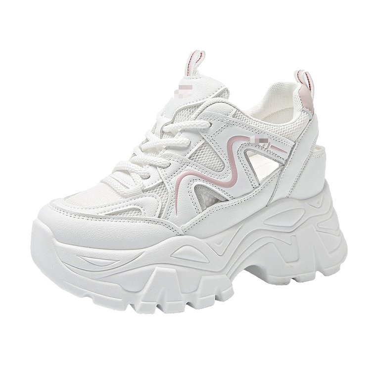 Zapatos de papá de mujer pequeña altura interior sandalias de mujer 2026 zapatos de verano de mujer ventilados huecos zapatos casuales
