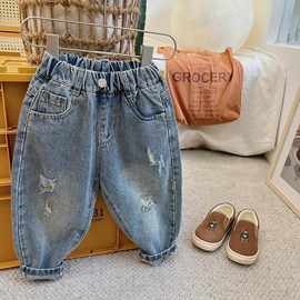 男童牛仔长裤子2025新款春秋装儿童装宝宝5中小童8老爹7萝卜6岁潮