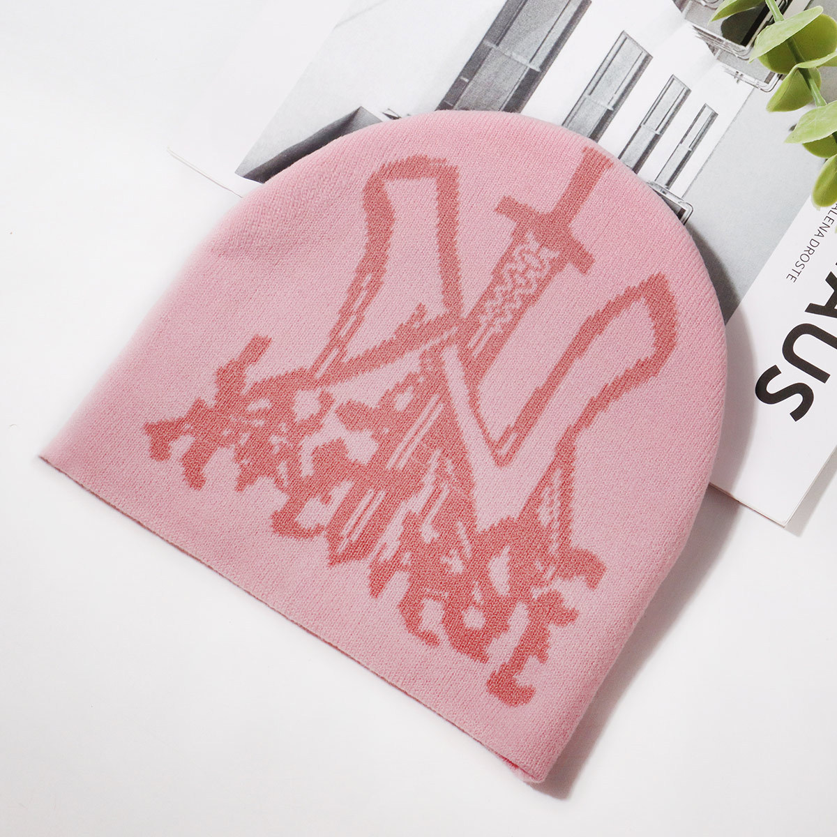 Căciulă tricotată la modă personalizată, sporturi în aer liber, căciulă caldă și rece, casual, din lână_voghion.com