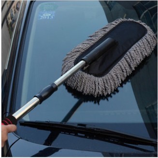 Coche retráctil cepillo de cera fregona de la cera del coche de limpieza trapeador de polvo plumero lavado de coches plumero suministros de limpieza herramientas