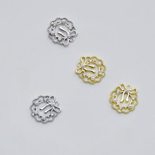 欧美ins风合金镂空珍珠镂空蝴蝶结挂件手工diy饰品配件材料批发