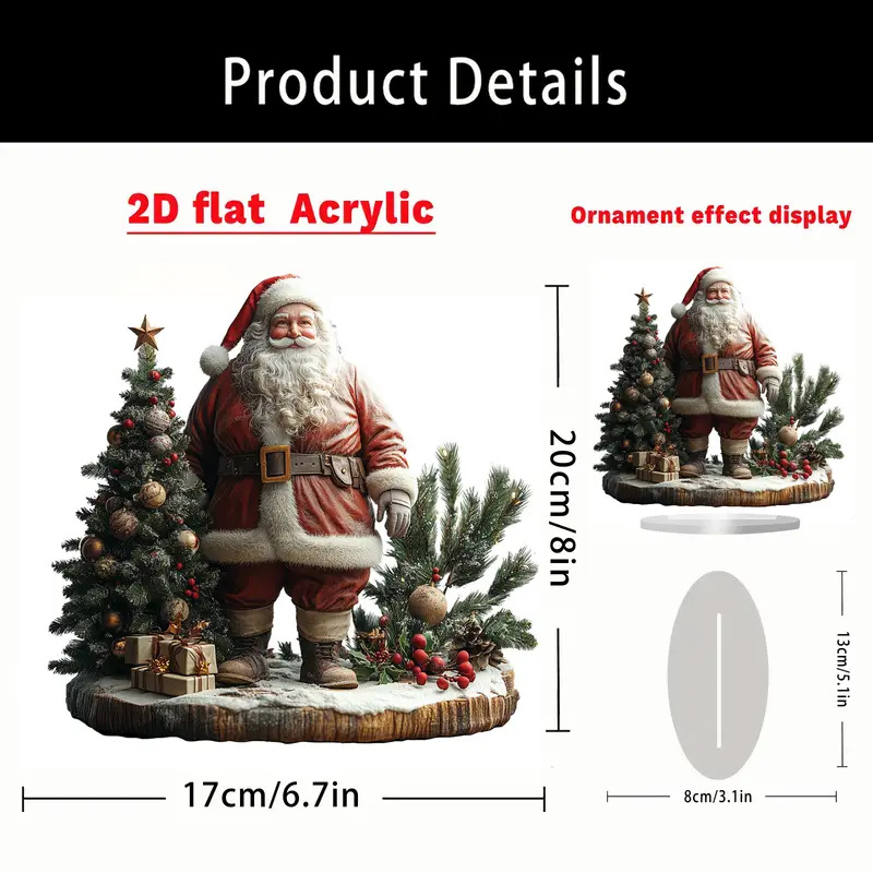 Nuevos productos de comercio electrónico transfronterizo decoración de resina de Santa Claus regalos de Navidad decoraciones de vacaciones escenas