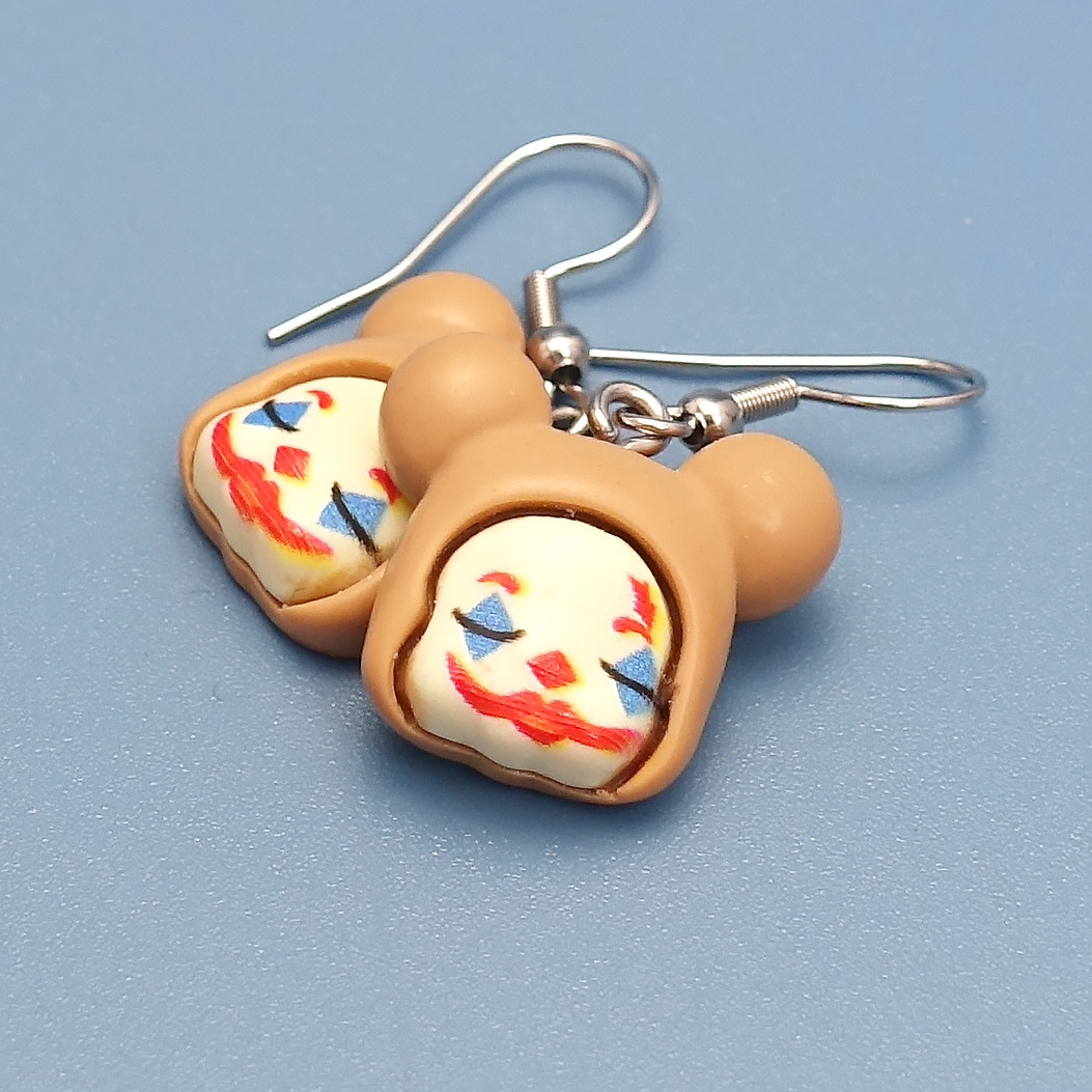 1 Pair Funny Clown Plastic Resin Drop Earrings display picture 4