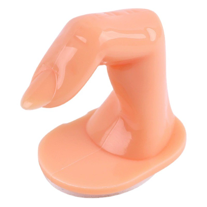 Маникюрная практика, силиконовые ногти для пальцев, искусственный дисплей, сенсорный палец для ногтей с клейкой подложкой, резиновый инструмент для ручного касания