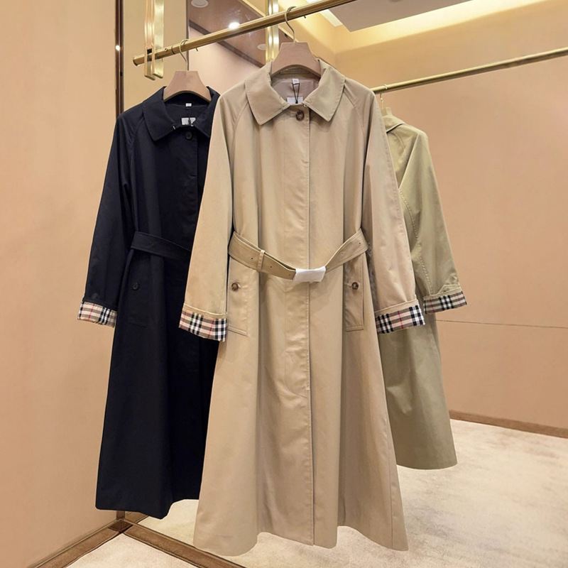 Nanyou European High-End Bbr Belt Camden Long Windbreaker Kensington Waterloo Trench Windbreaker Jacket