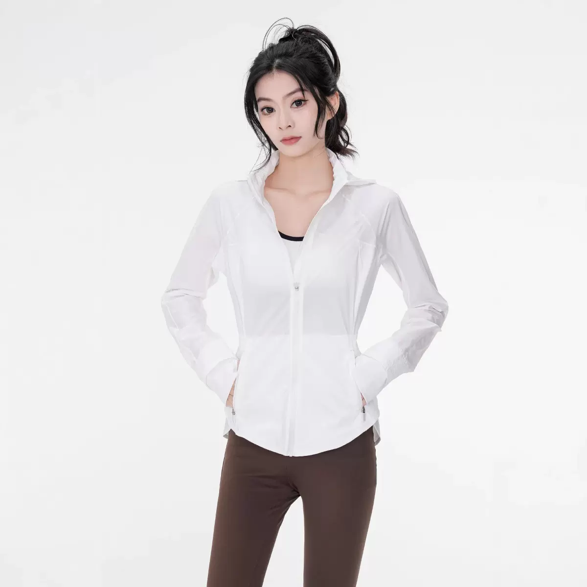 lu新款户外运动健身骑行速干透气修身显瘦瑜伽外套工厂直批