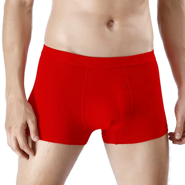 Red Cotton Men's Underwear for the Year of Your Birth Year, Men's Large Size Cotton Boxer Briefs, Breathable Cotton Men's Boxer Shorts