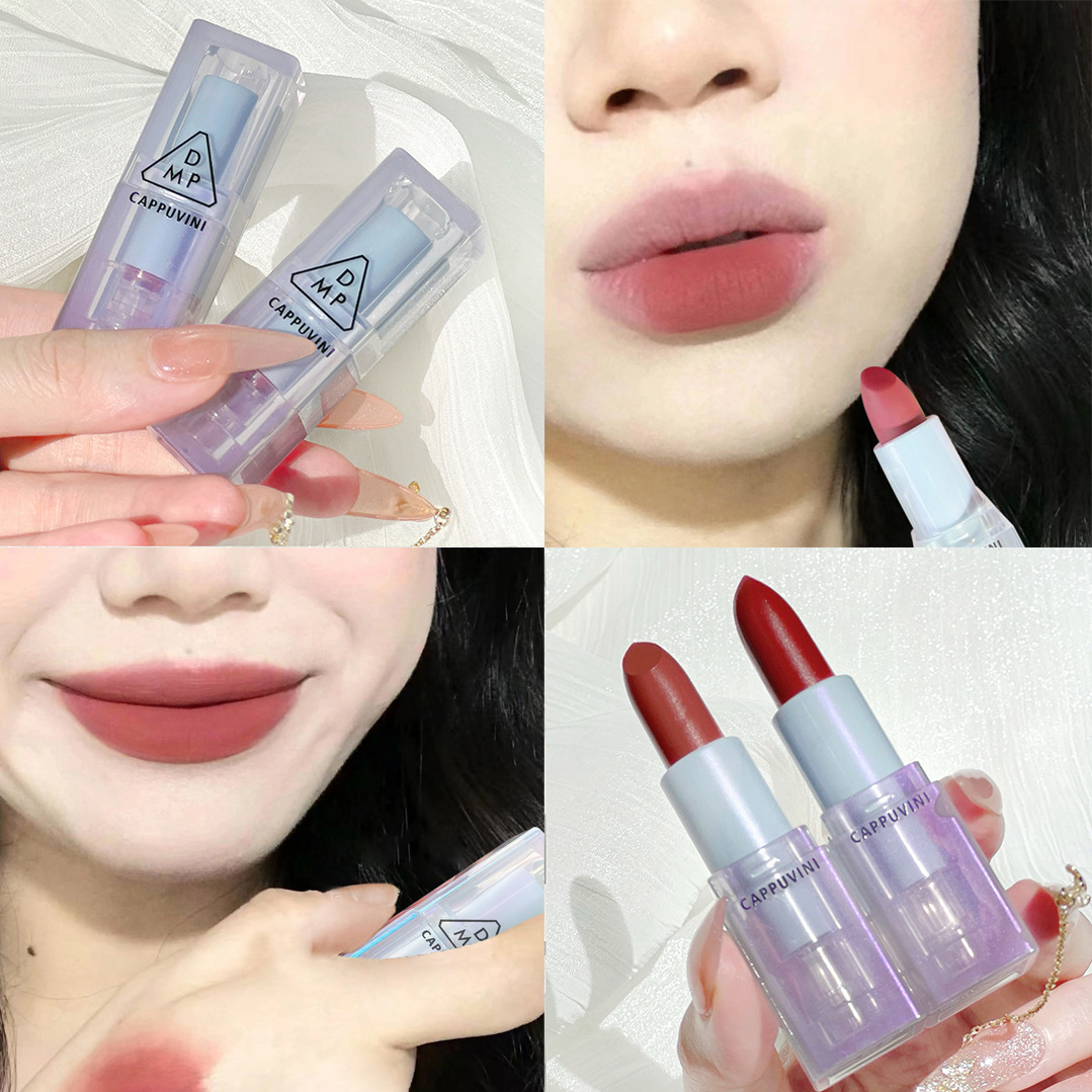 Capo Vini High Appearance Level Transparent Navy Blue Tube Lipstick Matte Matte Velvet Student Fair Natural Look [Special Offer] undefined