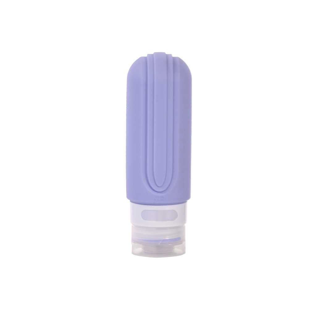 90ml; violeta pálida - botella de flecha; silicona ecológica