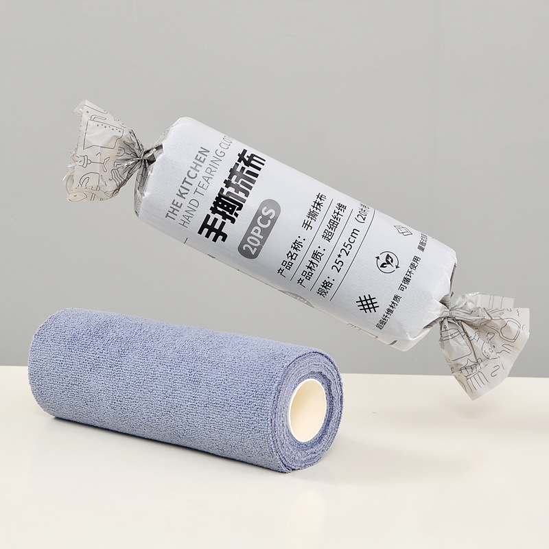 Paño de limpieza desechable de microfibra antibacteriana 10A para cocina, paño de limpieza desechable fácil de rasgar