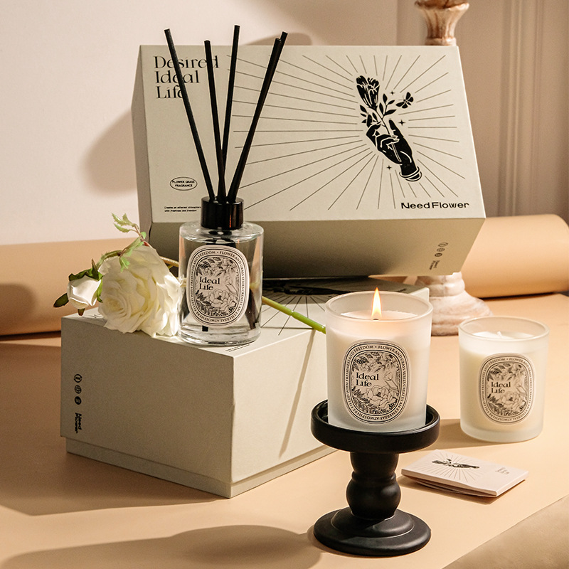 Ideal Life Candles Set for Birthday Gift, Housewarming, Wedding, Unisex Home & Bedroom