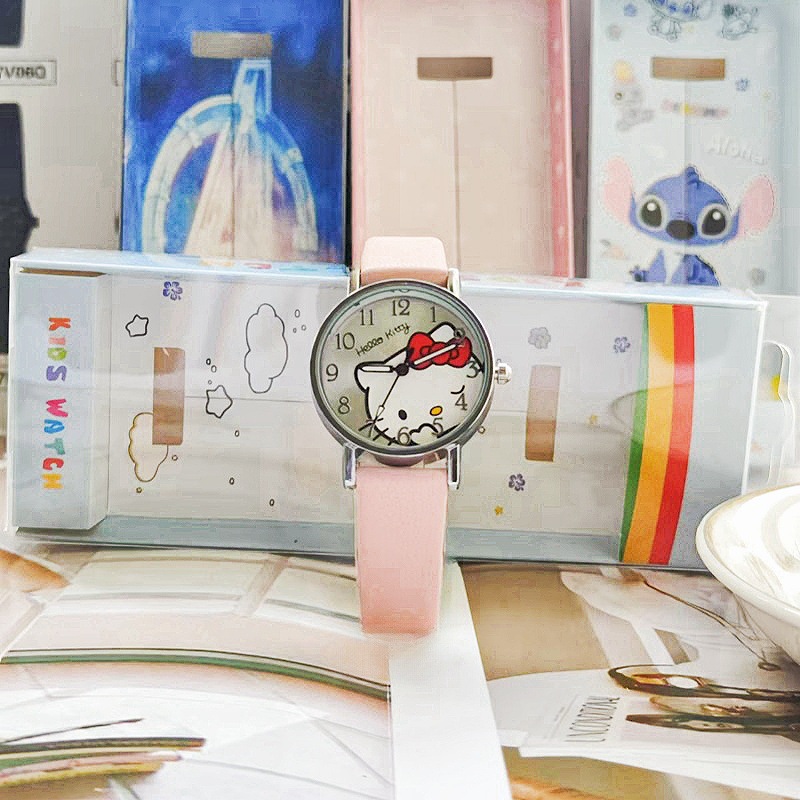 New Fashion Watch Schoolgirl Children Sanrio KT Cat Kulomi Gui Dog Parchia Dog Cute Cartoon Watch
