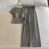3377.3# Gray (fixed chest pad) short sleeves + trousers