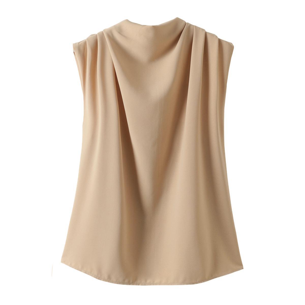 Sleeveless High Neck Shirt 11